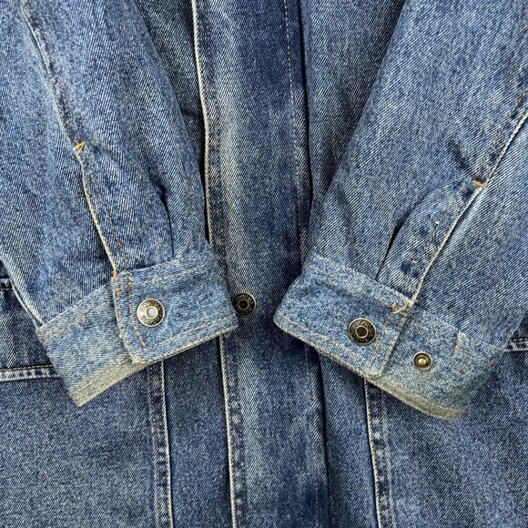 Sonoma Denim Chore Jacket Coat Men's Large Corduroy Collar Flannel Lined Barn - Picture 2 of 13